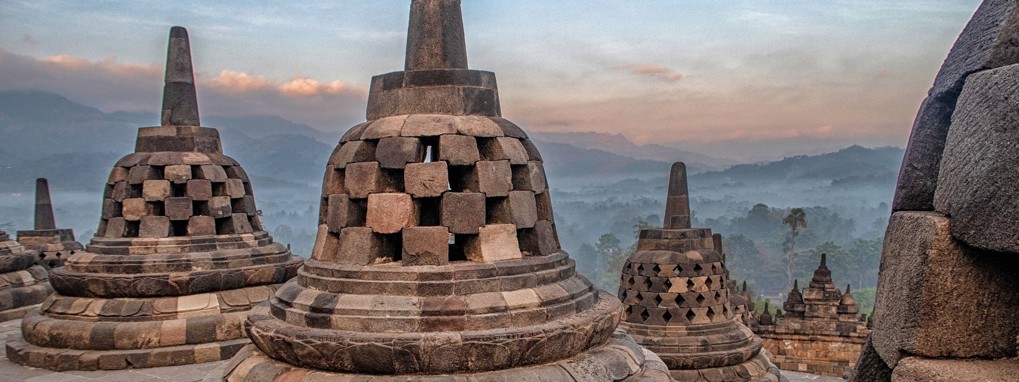 Borobudur Tempel Panorama Indonesien